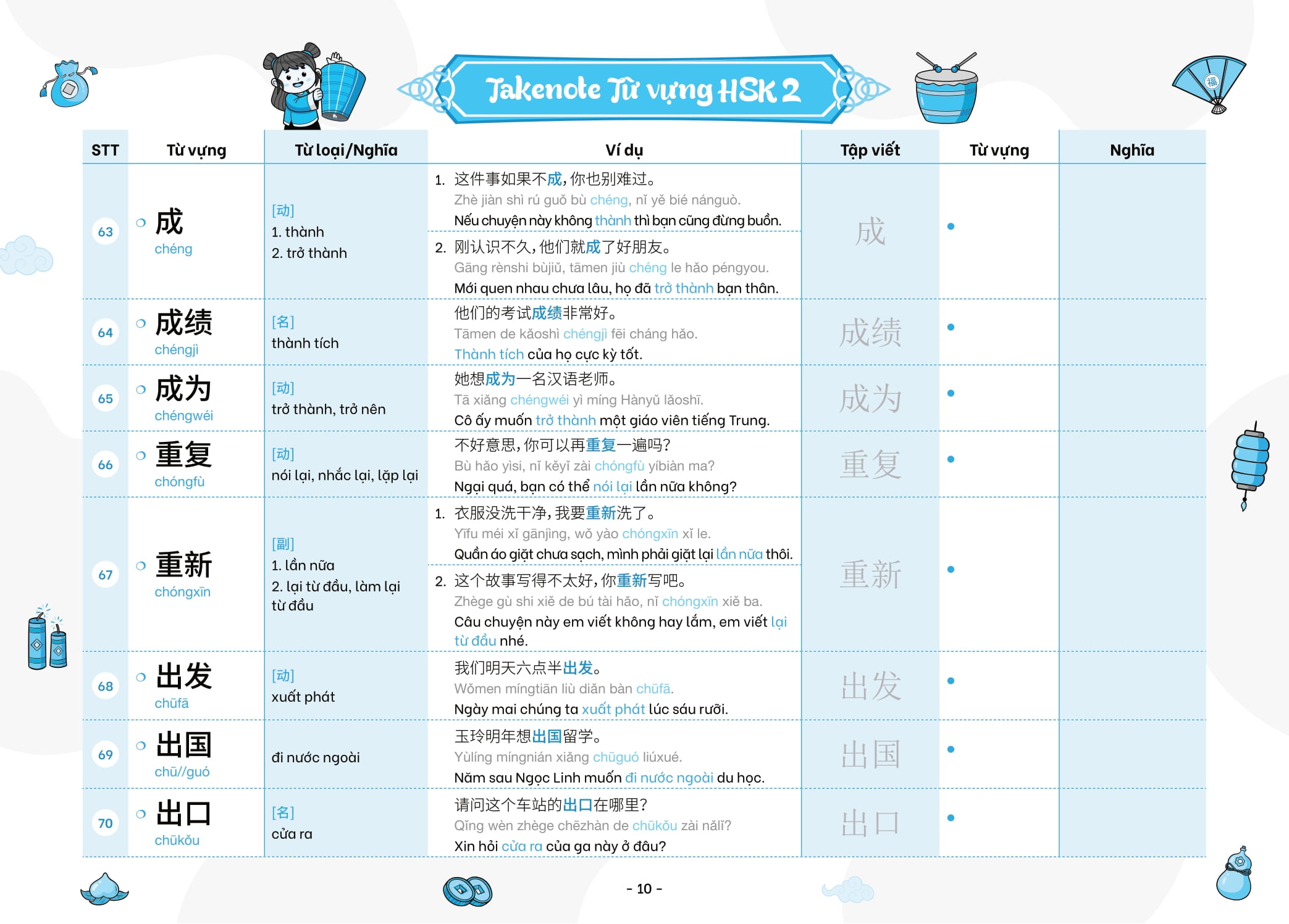 Bộ Takenote - Từ Vựng HSK Tiếng Trung - HSK2 (Cung Cấp 772 Từ Vựng) - Ảnh 11