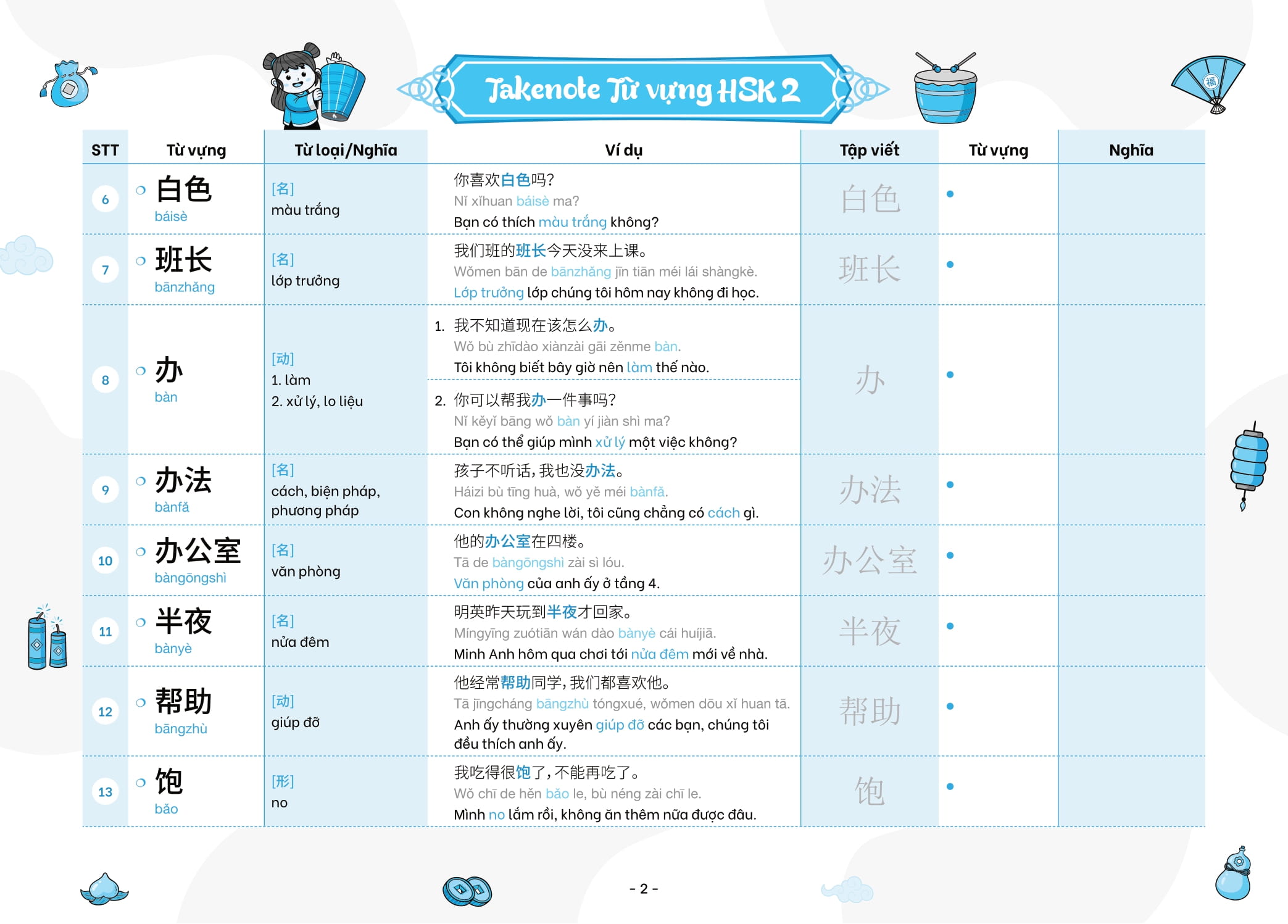 Bộ Takenote - Từ Vựng HSK Tiếng Trung - HSK2 (Cung Cấp 772 Từ Vựng) - Ảnh 3