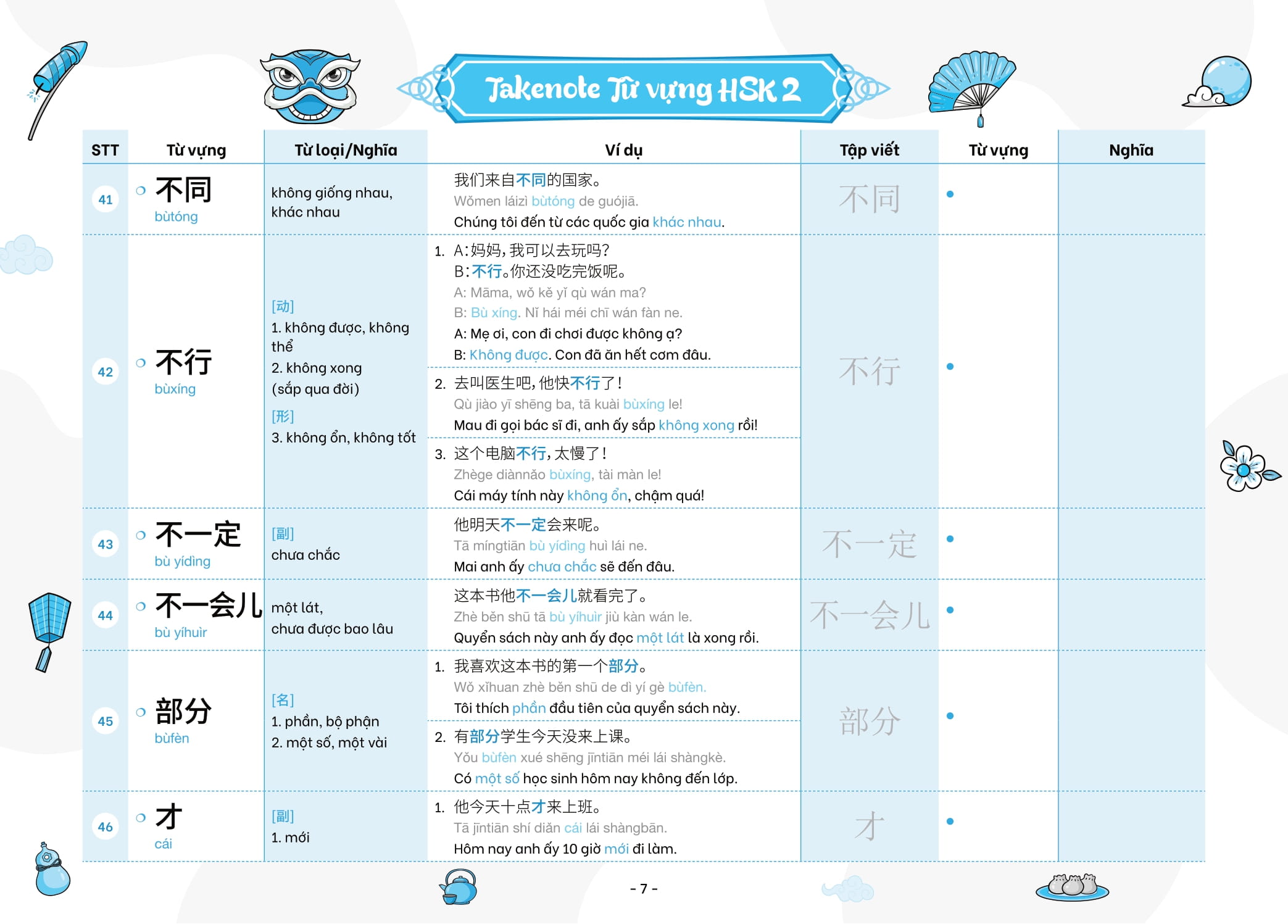 Bộ Takenote - Từ Vựng HSK Tiếng Trung - HSK2 (Cung Cấp 772 Từ Vựng) - Ảnh 8