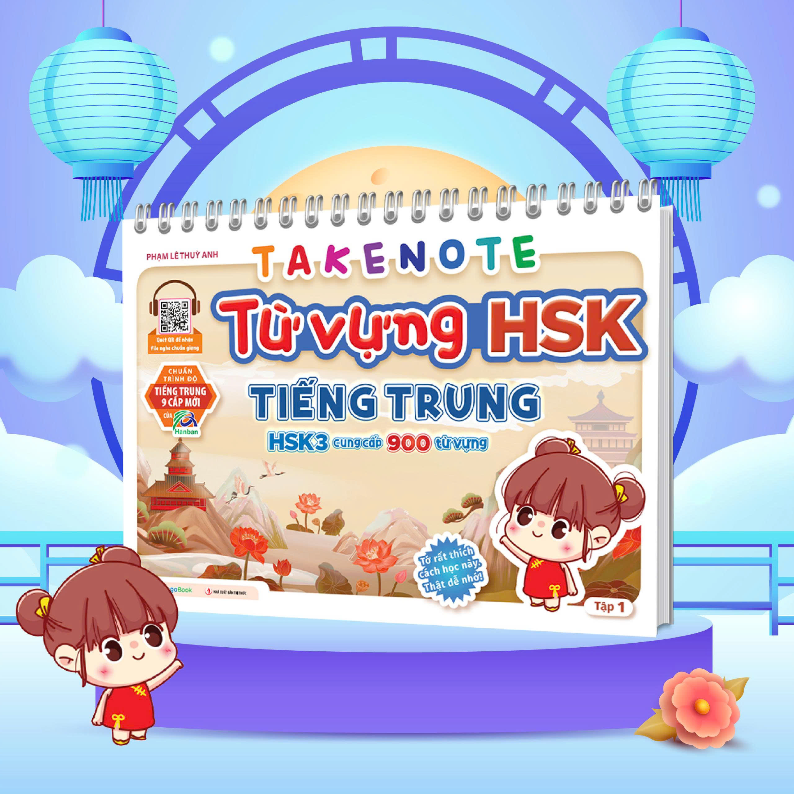 Bộ Takenote - Từ Vựng HSK Tiếng Trung - HSK3 Cung Cấp 900 Từ Vựng - Tập 1 - Ảnh 3
