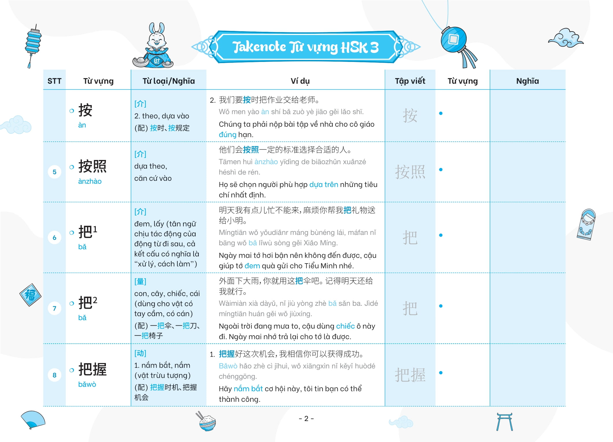 Bộ Takenote - Từ Vựng HSK Tiếng Trung - HSK3 Cung Cấp 900 Từ Vựng - Tập 1 - Ảnh 9