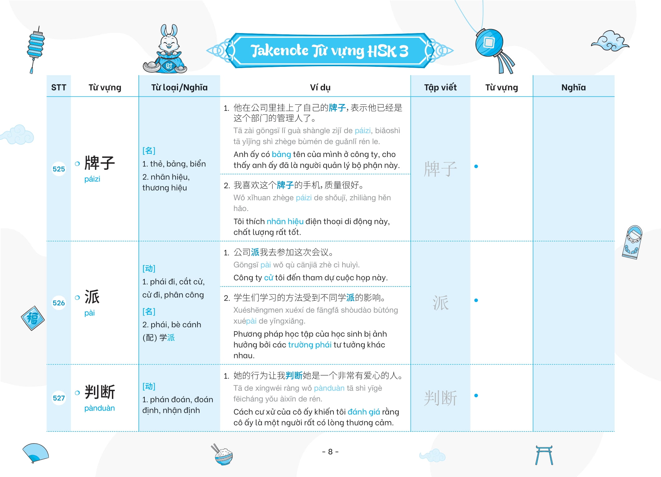 Bộ Takenote - Từ Vựng HSK Tiếng Trung - HSK3 Cung Cấp 900 Từ Vựng - Tập 2 - Ảnh 15