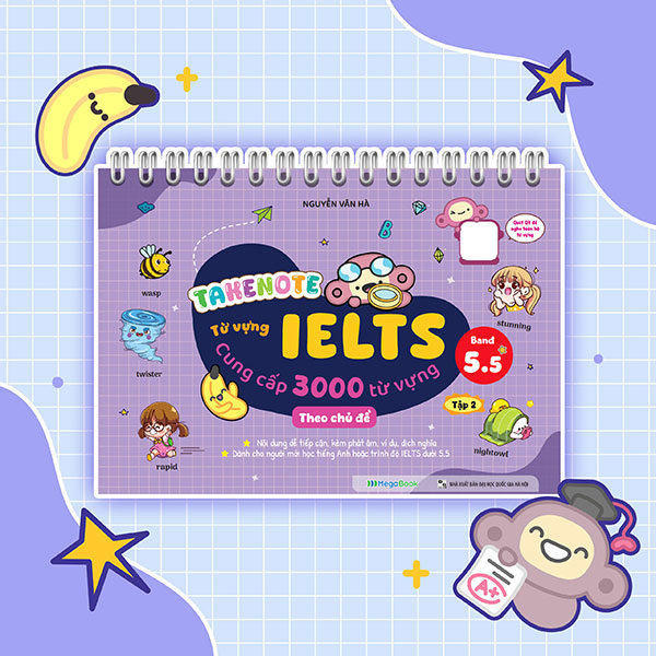 Bộ Takenote - Từ Vựng IELTS - Cung Cấp 3000 Từ Vựng Theo Chủ Đề - Band 5.5 - Tập 2