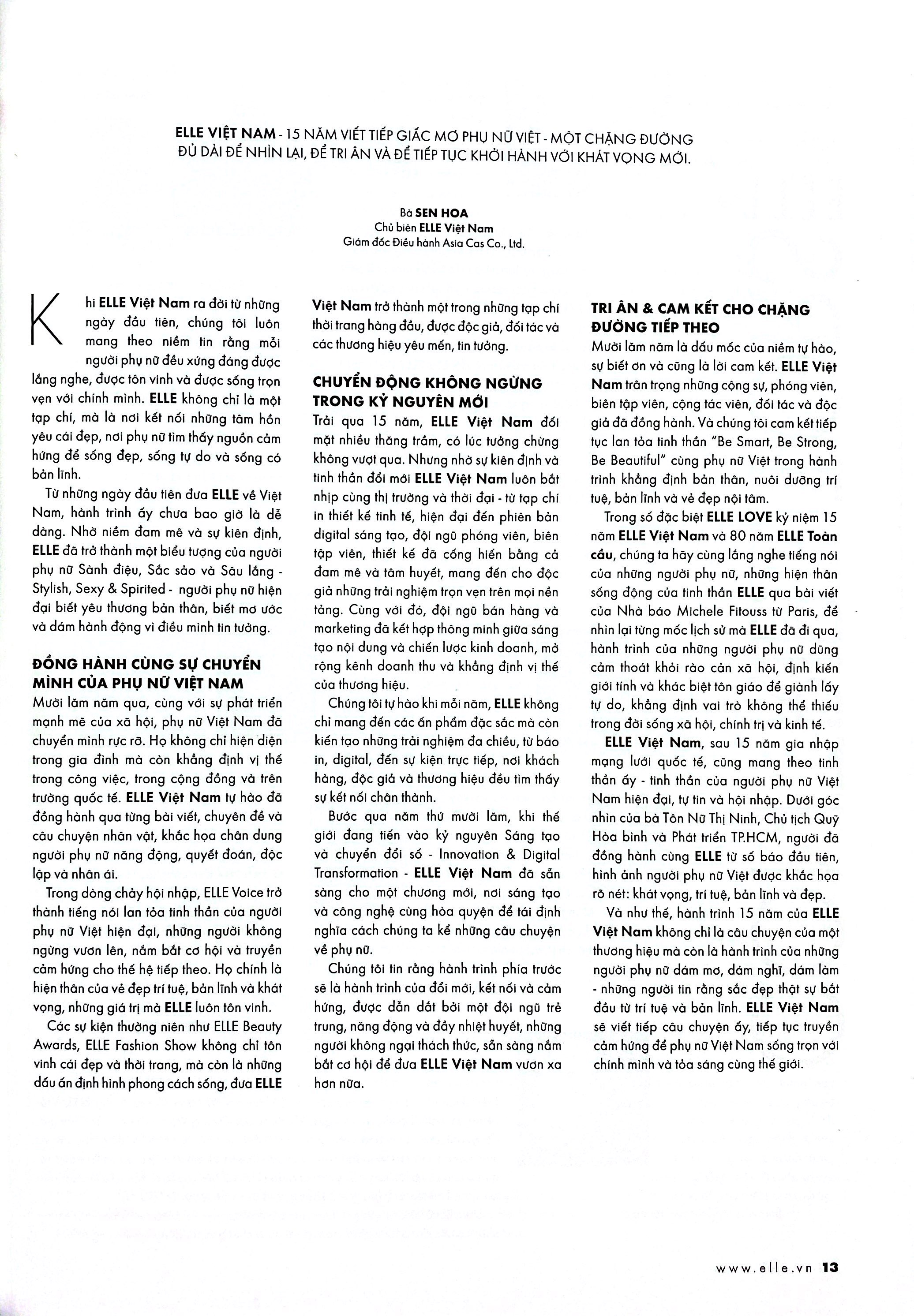 Bo
						
										
										Tap Chi Phai Dep Elle - 15 Years Of Love 2025 - Bia Ngo Thanh Van Va Gao - Ảnh 4