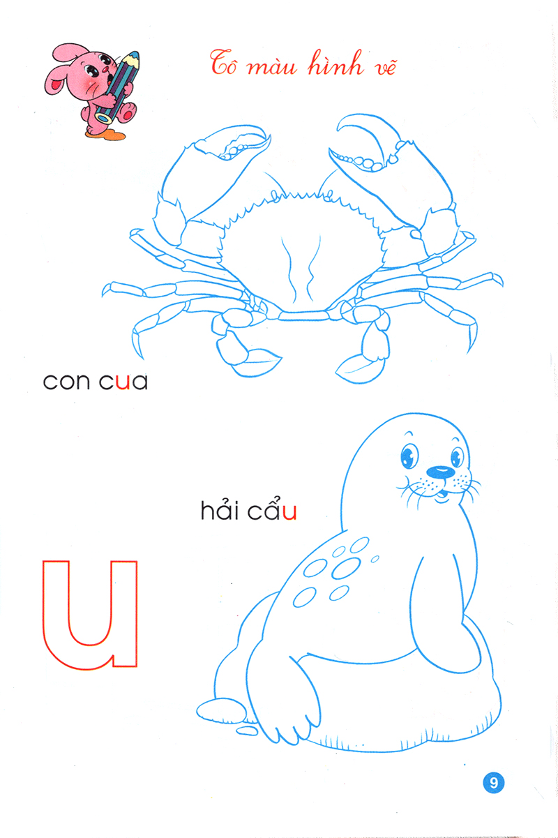 bộ tập tô mẫu giáo - chữ cái - quyển 3 (dành cho 4-5 tuổi) - Ảnh 10