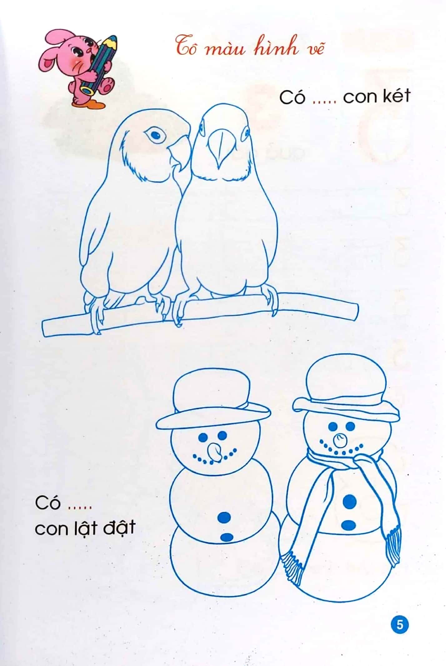 bộ tập tô mẫu giáo: chữ số (dành cho 4 - 5 tuổi) - tập 4 - Ảnh 6