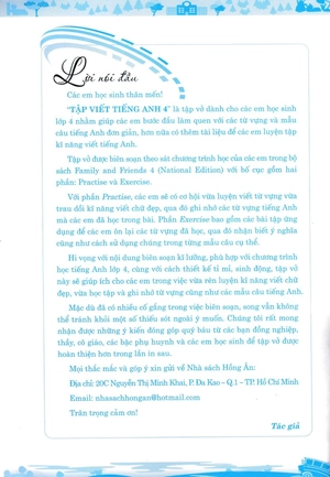 bộ tập viết tiếng anh 4 (biên soạn theo bộ sách family and friends 4 national edition) - Ảnh 3