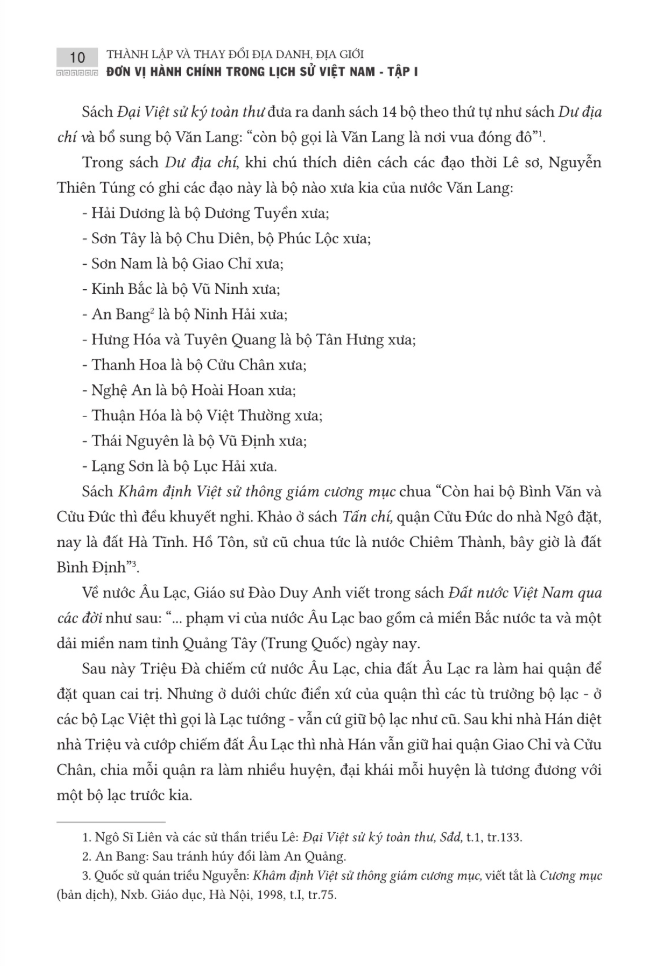 Bộ Thành Lập Và Thay Đổi Địa Danh, Địa Giới Đơn Vị Hành Chính Trong Lịch Sử Việt Nam - Tập 1 - Từ Thời Hùng Vương Đến Tháng 4/1975 - Bìa Cứng - Ảnh 8