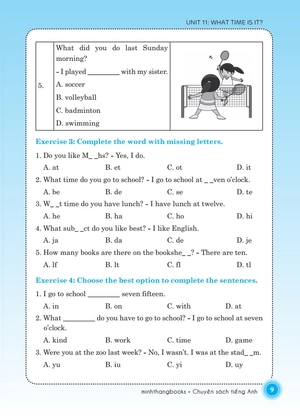 bộ the langmaster - bài tập trắc nghiệm tiếng anh lớp 4 - tập 2 (tái bản 2020) - Ảnh 8