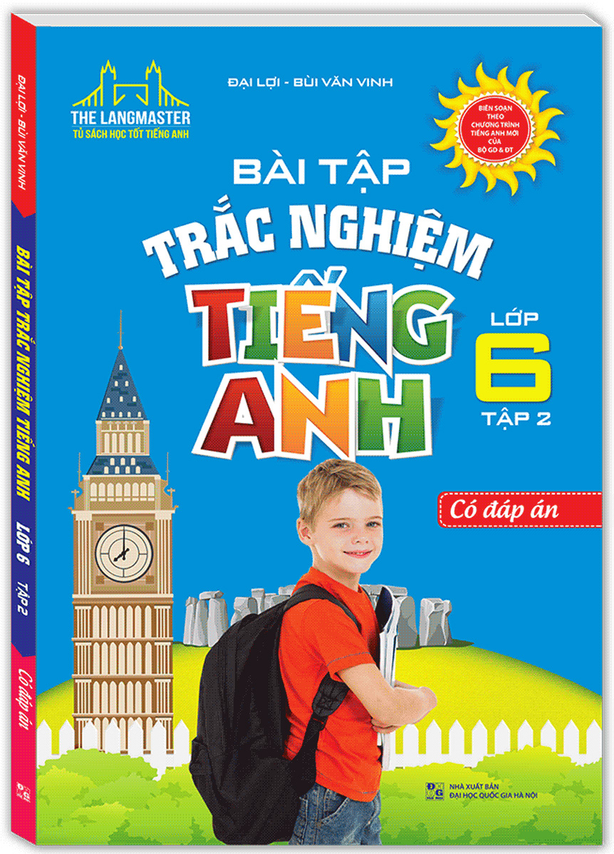 bộ the langmaster - bài tập trắc nghiệm tiếng anh lớp 6 tập 2 - có đáp án (tái bản 2020) - Ảnh 2