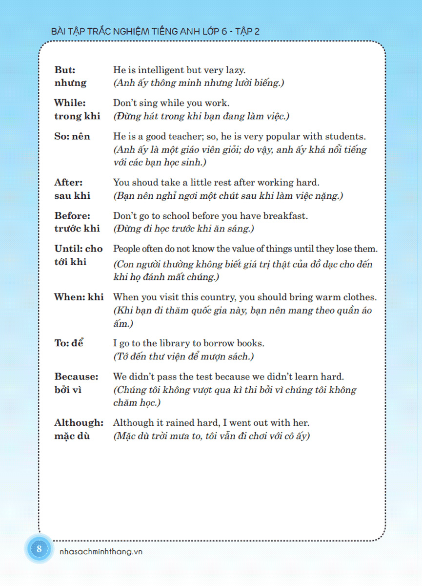 bộ the langmaster - bài tập trắc nghiệm tiếng anh lớp 6 tập 2 - có đáp án (tái bản 2020) - Ảnh 8