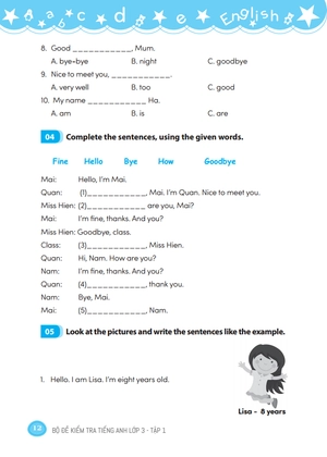 bộ the langmaster - bộ đề kiểm tra tiếng anh lớp 3 tập 1 - có đáp án (tái bản 2021) - Ảnh 12