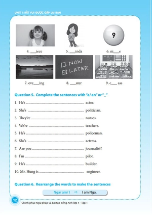 bộ the langmaster - chinh phục ngữ pháp và bài tập tiếng anh lớp 4 - tập 1 (tái bản) - Ảnh 10