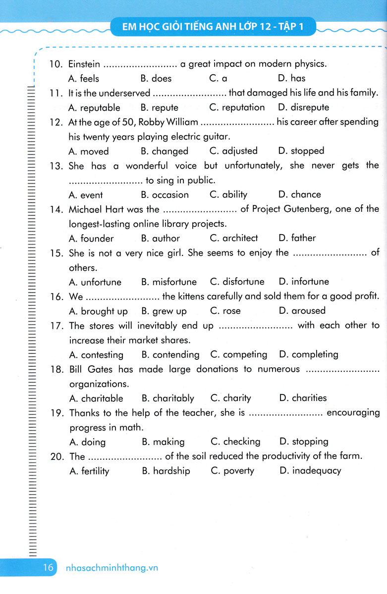 bộ the langmaster - em học giỏi tiếng anh lớp 12 - tập 1 - Ảnh 16