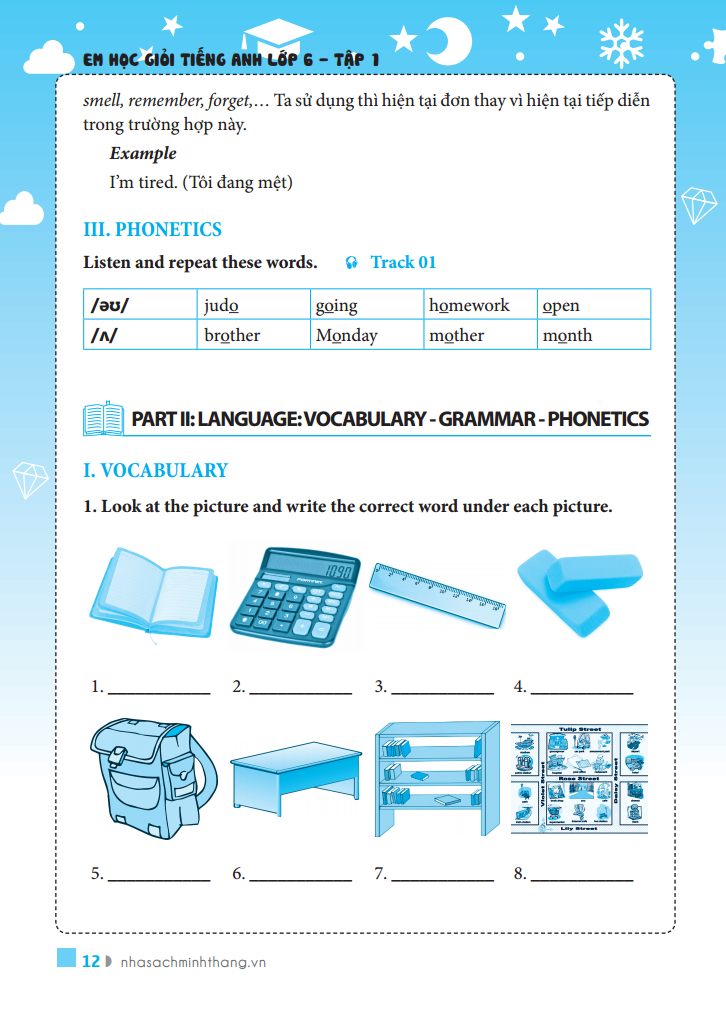 bộ the langmaster - em học giỏi tiếng anh lớp 6 - tập 1 (có đáp án) - Ảnh 10