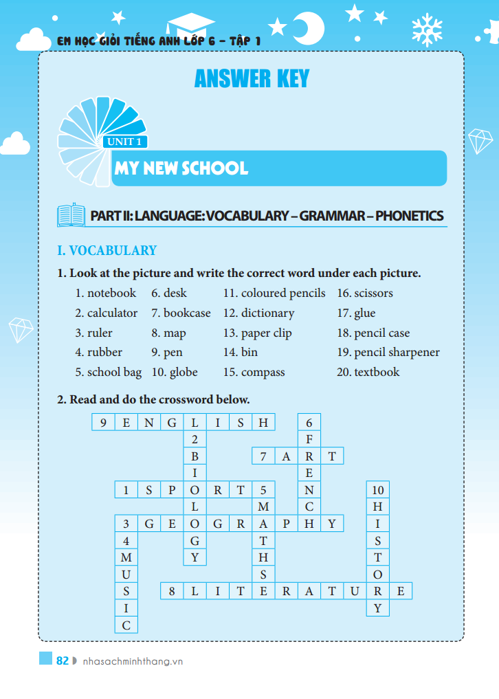 bộ the langmaster - em học giỏi tiếng anh lớp 6 - tập 1 (có đáp án) - Ảnh 11