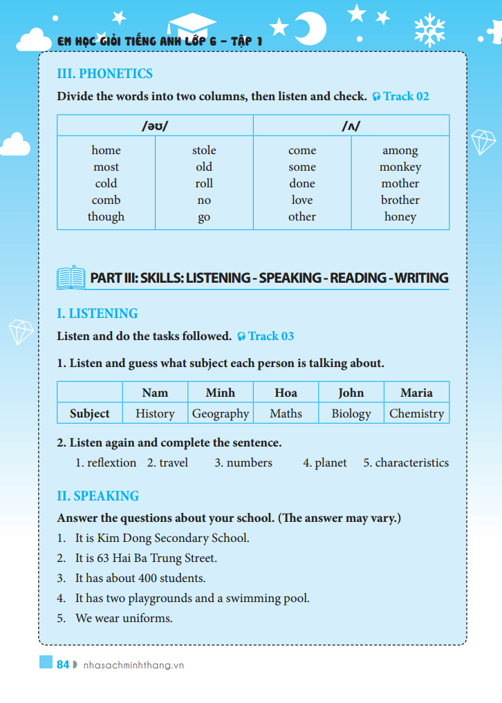 bộ the langmaster - em học giỏi tiếng anh lớp 6 - tập 1 (có đáp án) - Ảnh 13