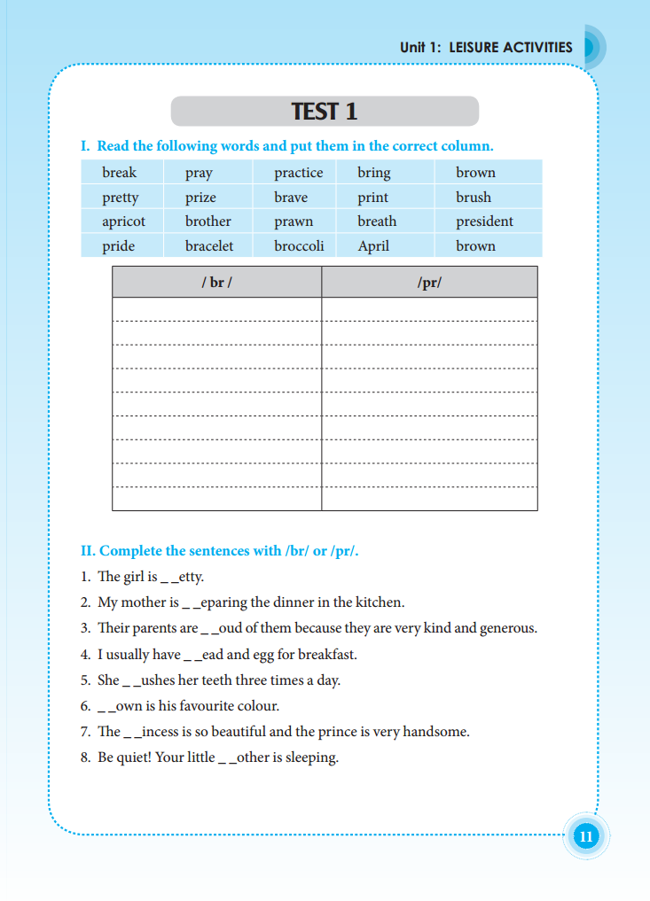 bộ the langmaster - trọng tâm ngữ pháp tiếng anh lớp 8 tập 1 (tái bản 2020) - Ảnh 8