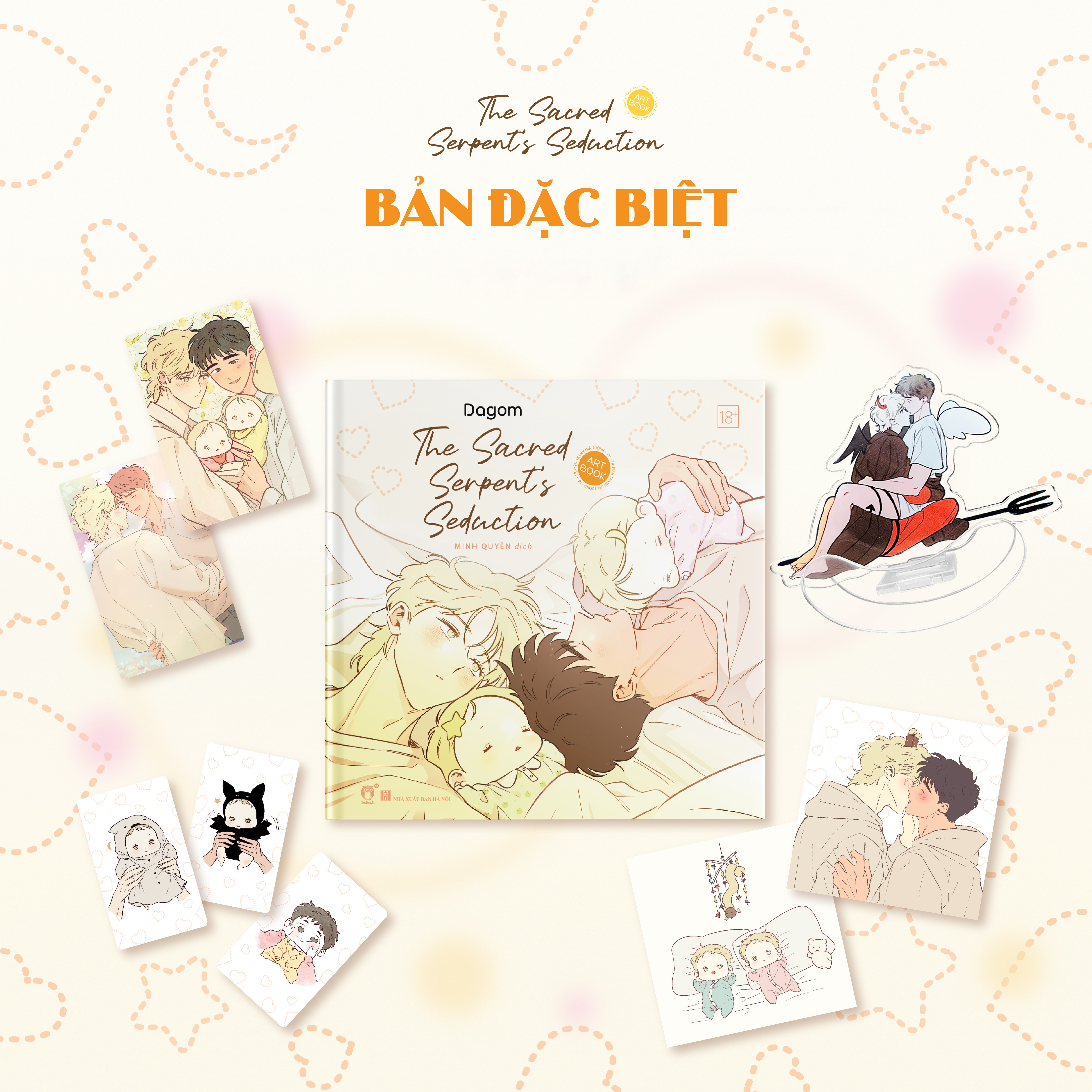 Bộ The Sacred Serpent's Seduction - Artbook - Bản Đặc Biệt - Bìa Cứng - Tặng Kèm 2 Postcard Giấy + 2 Card Bo Góc Nhựa + 3 Card Bo Góc Mini + 1 Standee Bập Bênh - Ảnh 2