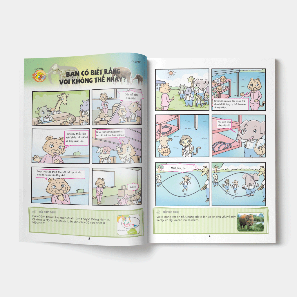 bộ the young scientist - truyện tranh khoa học cho trẻ em - level 1 - tập 1: bạn có biết rằng voi không thể nhảy - Ảnh 3