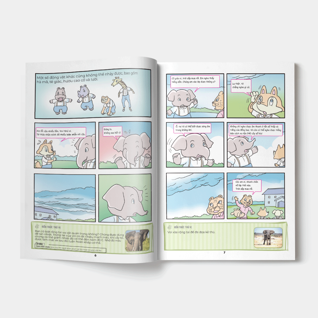 bộ the young scientist - truyện tranh khoa học cho trẻ em - level 1 - tập 1: bạn có biết rằng voi không thể nhảy - Ảnh 5