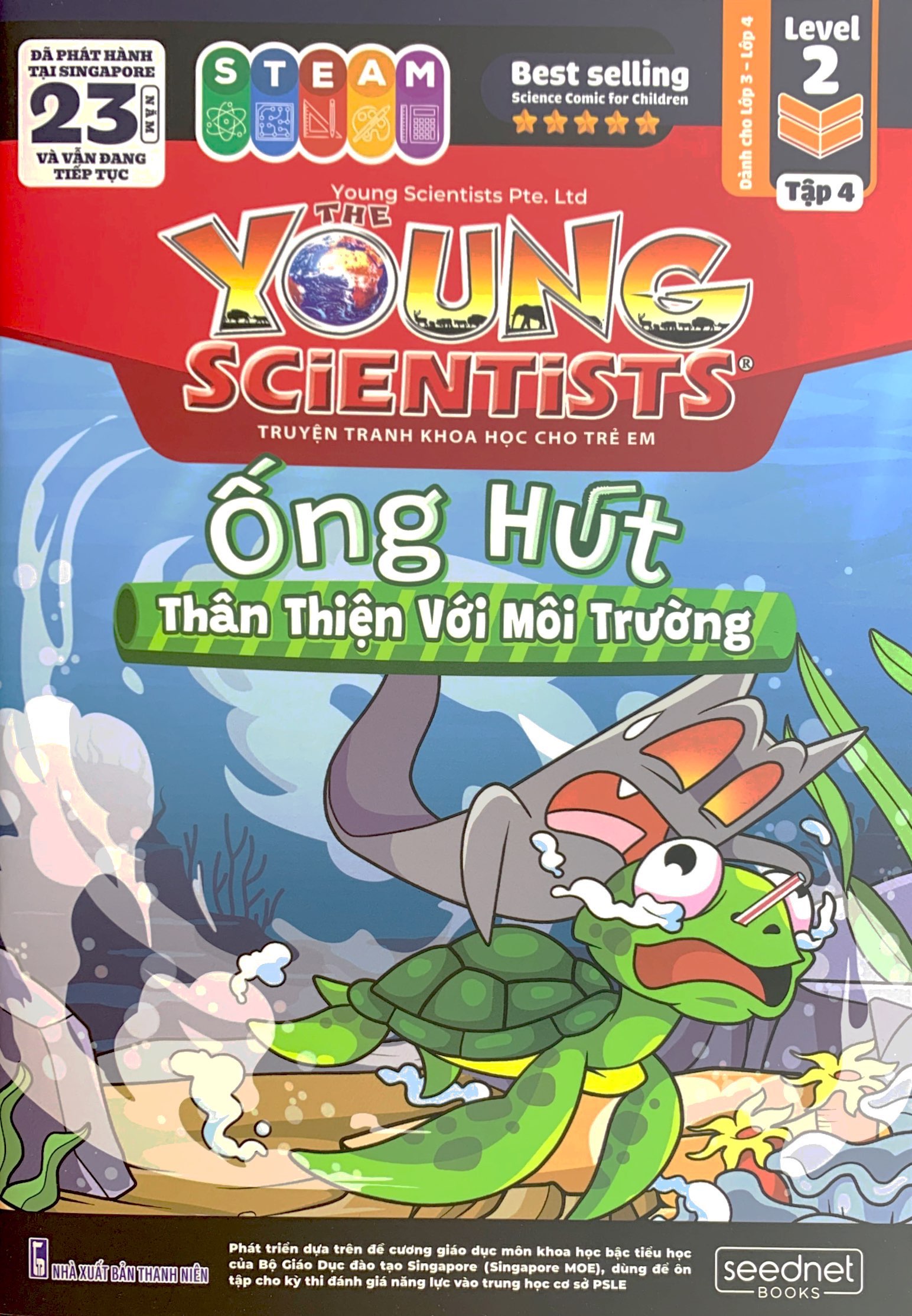 bộ the young scientist - truyện tranh khoa học cho trẻ em - level 2 - tập 4: ống hút thân thiện với môi trường - Ảnh 2