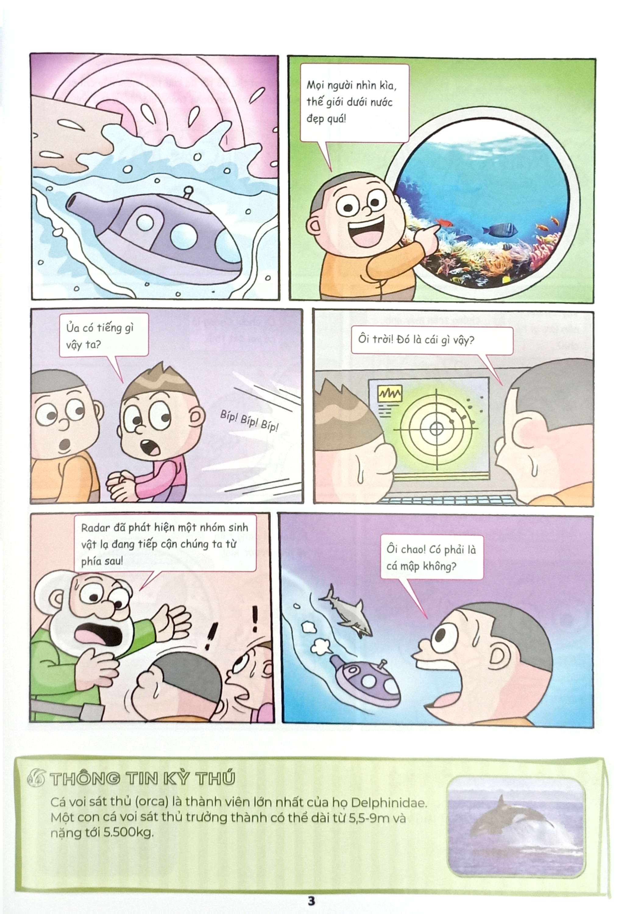 Bộ The Young Scientists - Truyện Tranh Khoa Học Cho Trẻ Em - Level 1 - Tập 11 - Chạm Trán Cá Voi Sát Thủ Dưới Đáy Đại Dương! - Ảnh 6