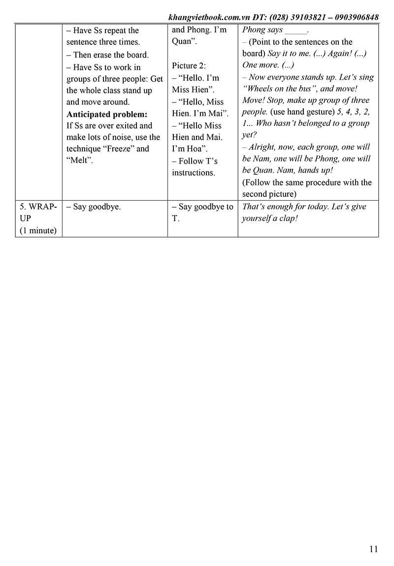 bộ thiết kế bài giảng tiếng anh lớp 3 - tập 1 - Ảnh 15
