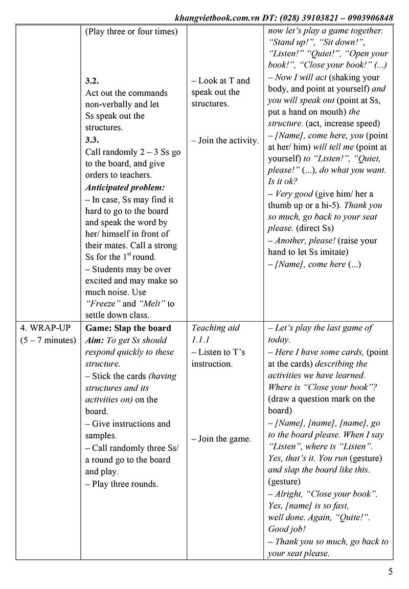 bộ thiết kế bài giảng tiếng anh lớp 3 - tập 1 - Ảnh 9