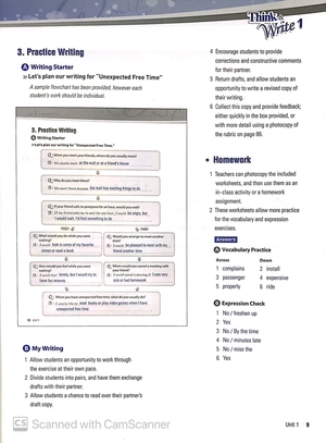 bộ think & write 1 teacher's manual - Ảnh 8