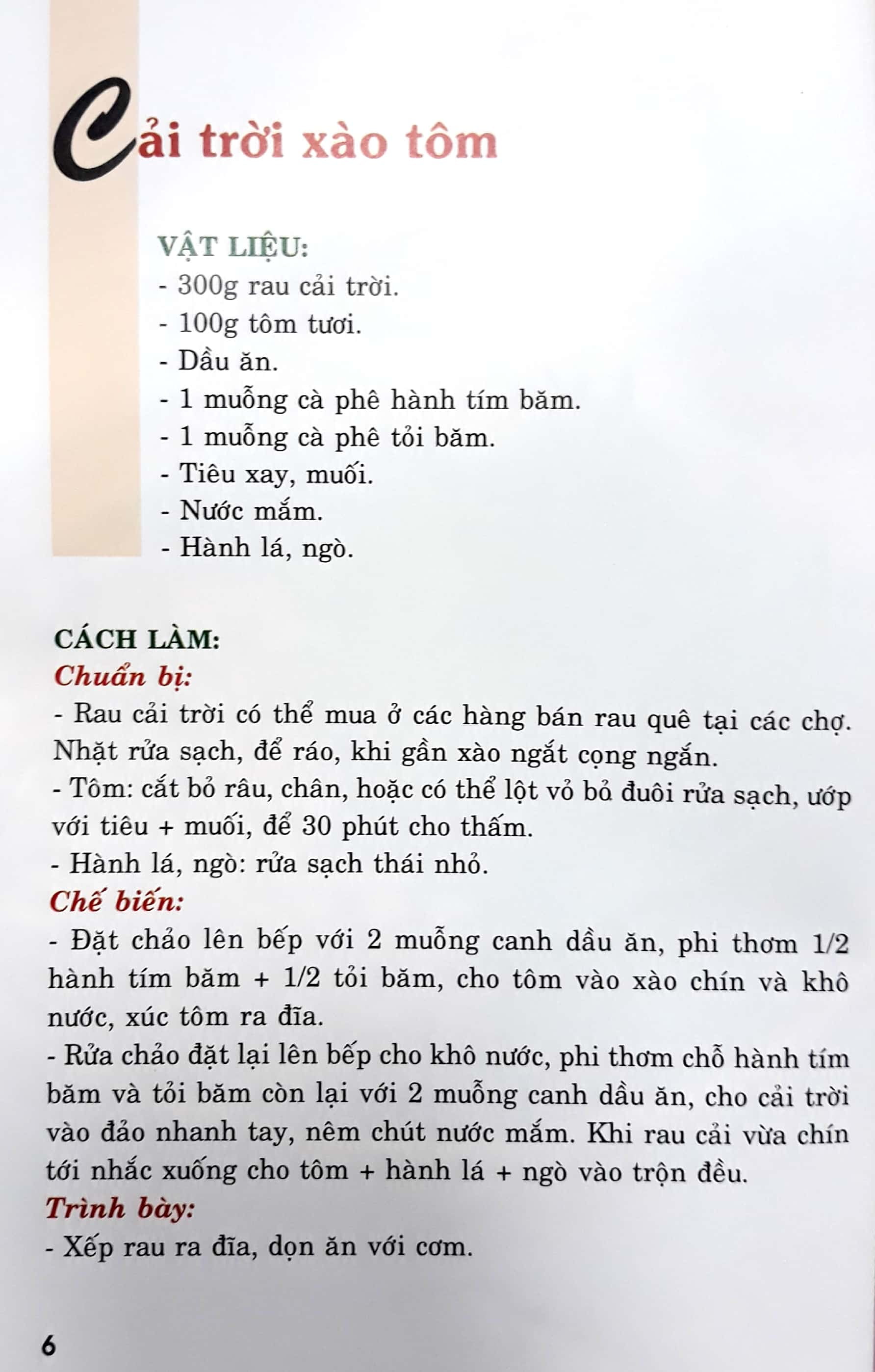 bộ thực đơn món ăn hàng ngày - tập 1 - Ảnh 5