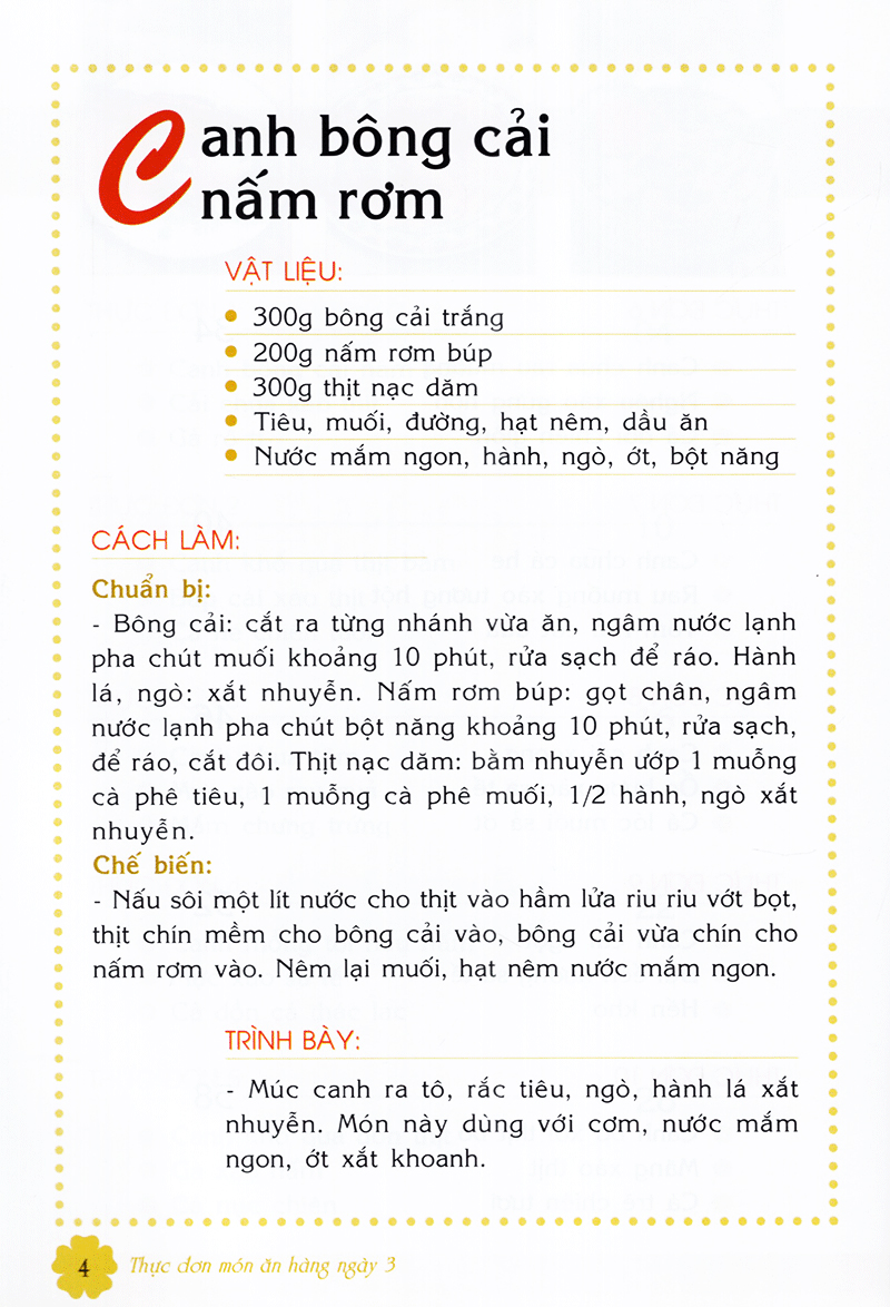 bộ thực đơn món ăn hàng ngày -tập3 - Ảnh 4