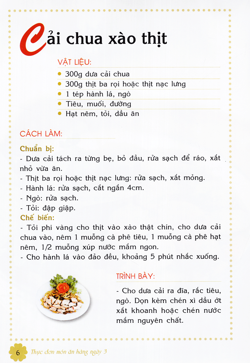 bộ thực đơn món ăn hàng ngày -tập3 - Ảnh 6