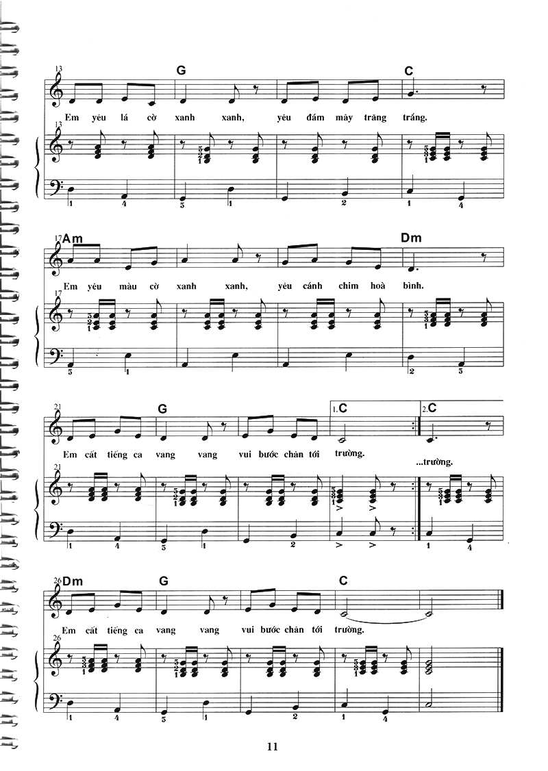bộ thực hành đệm piano - chủ đề: ca khúc thiếu nhi - phần 1 - Ảnh 4