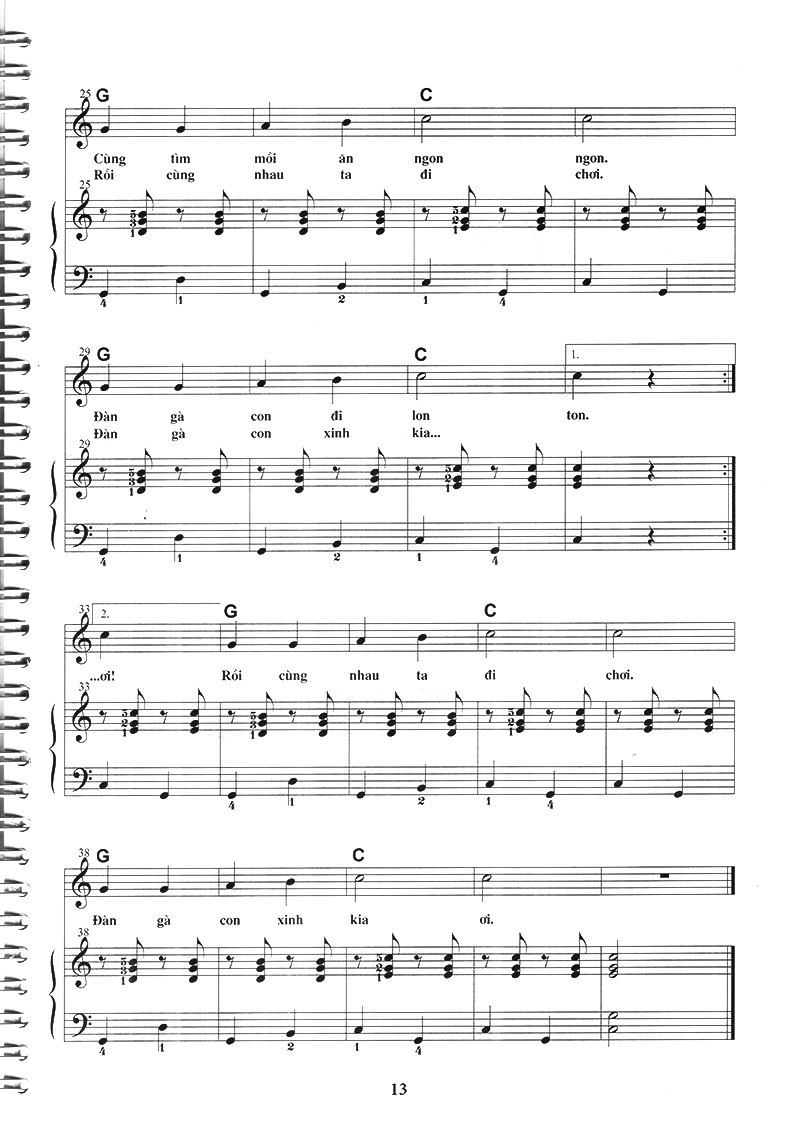 bộ thực hành đệm piano - chủ đề: ca khúc thiếu nhi - phần 1 - Ảnh 6