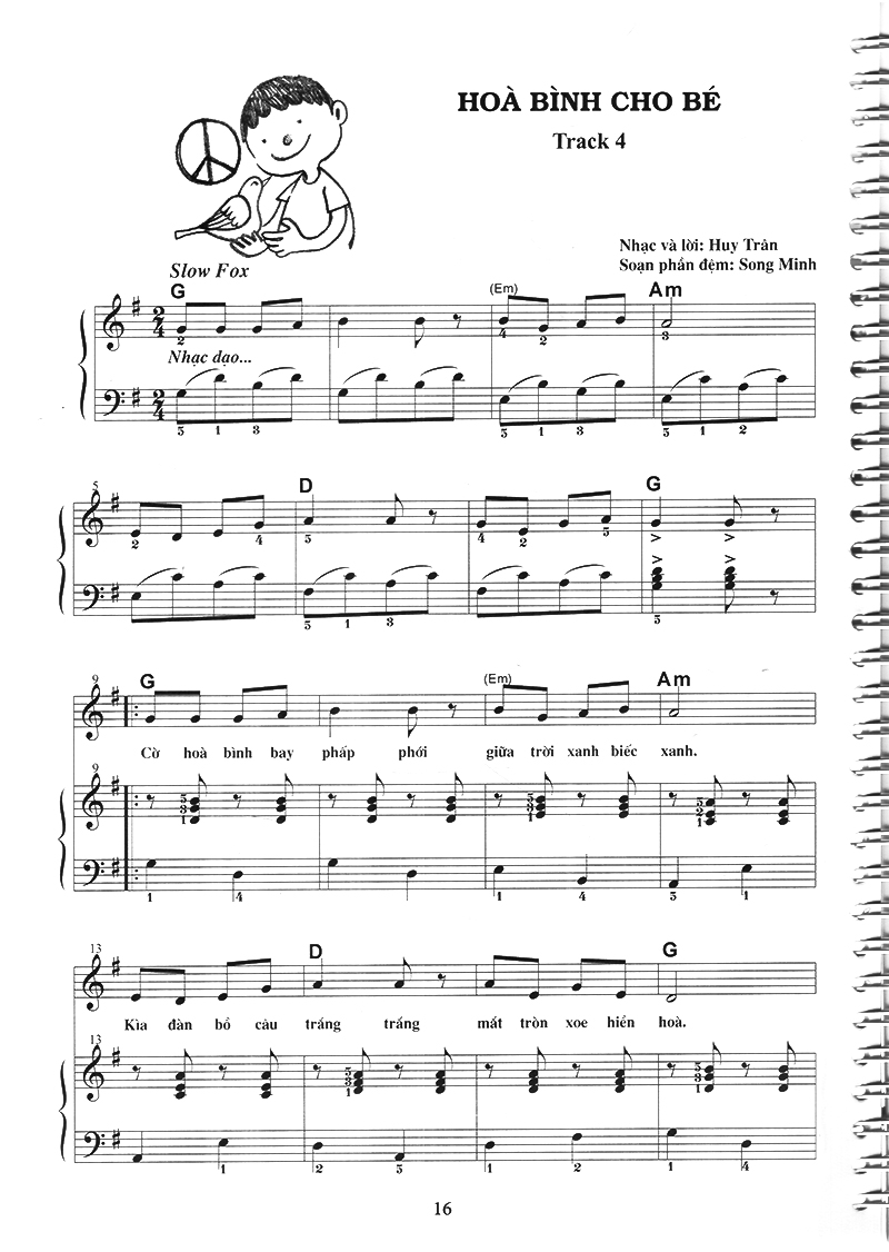 bộ thực hành đệm piano - chủ đề: ca khúc thiếu nhi - phần 1 - Ảnh 9