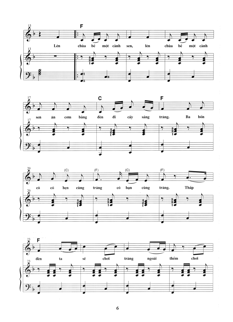 bộ thực hành đệm piano - chủ đề: ca khúc thiếu nhi - phần 2 - Ảnh 4
