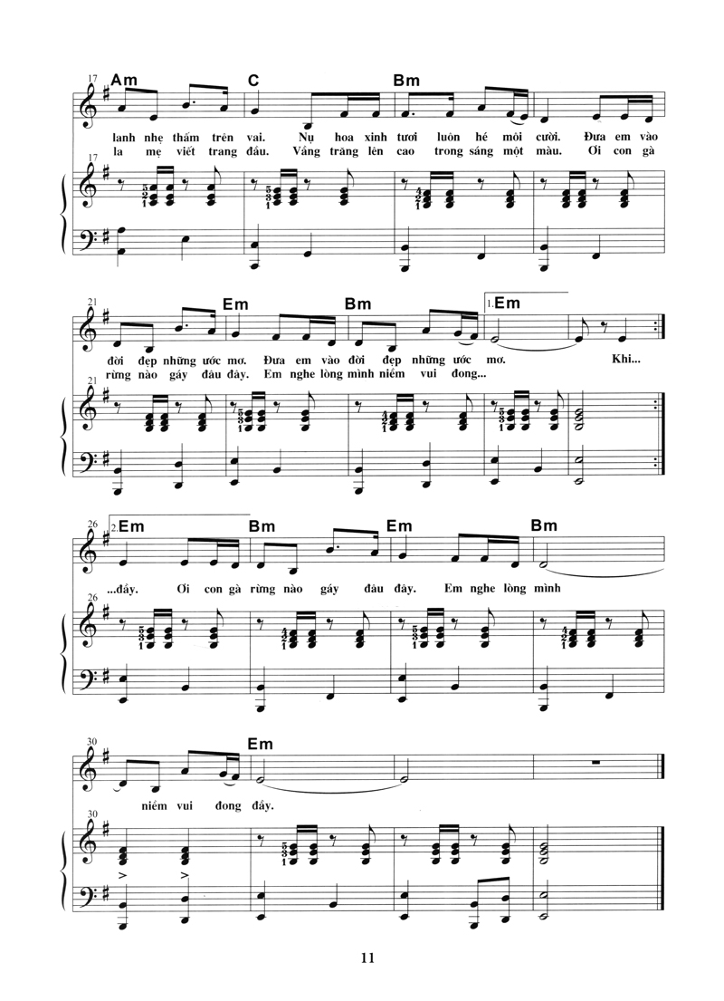 bộ thực hành đệm piano - chủ đề: ca khúc thiếu nhi - phần 2 - Ảnh 9