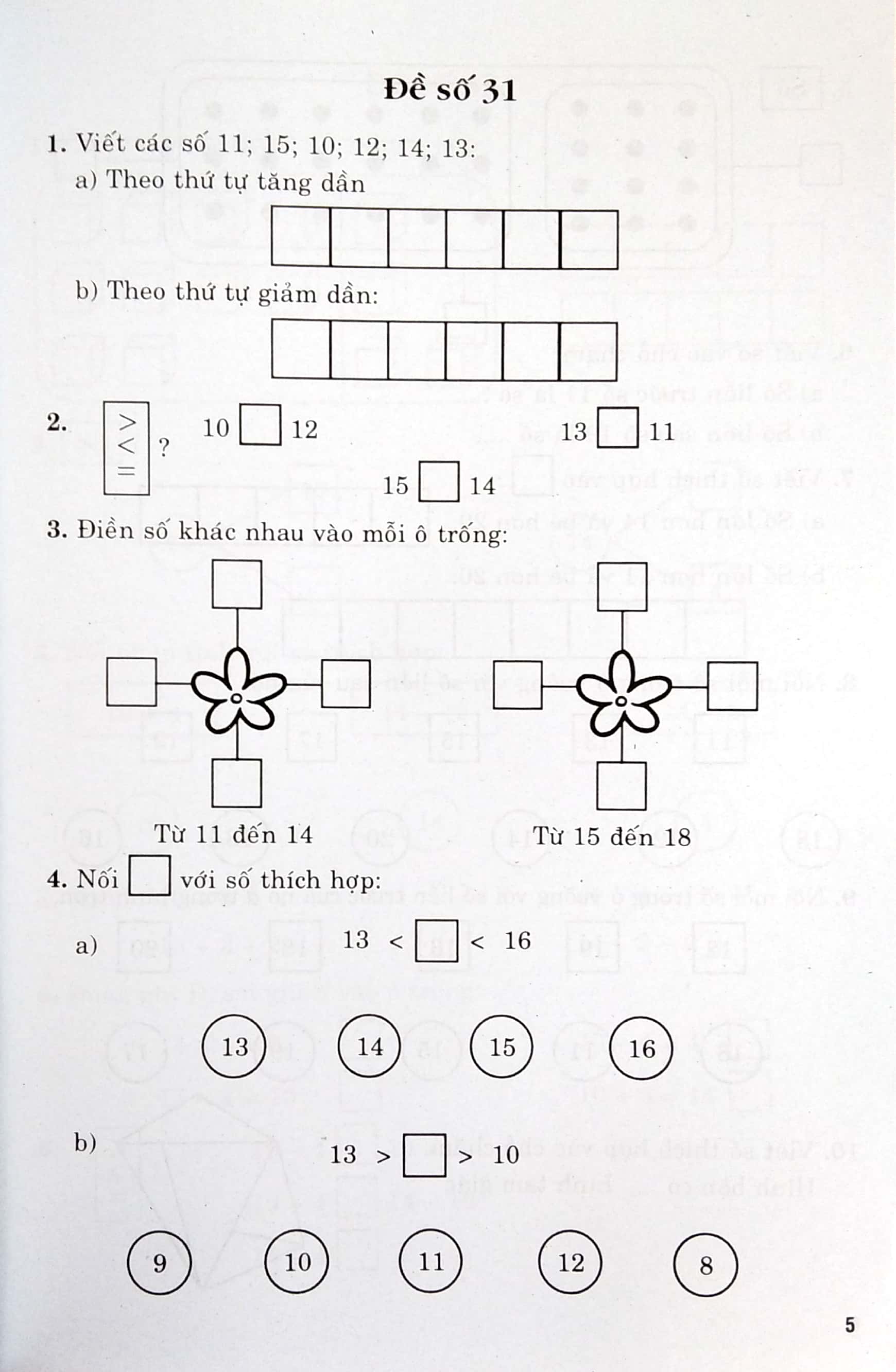 bộ thực hành kiểm tra cuối tuần - giúp em giỏi toán 1 - tập 2 - Ảnh 6
