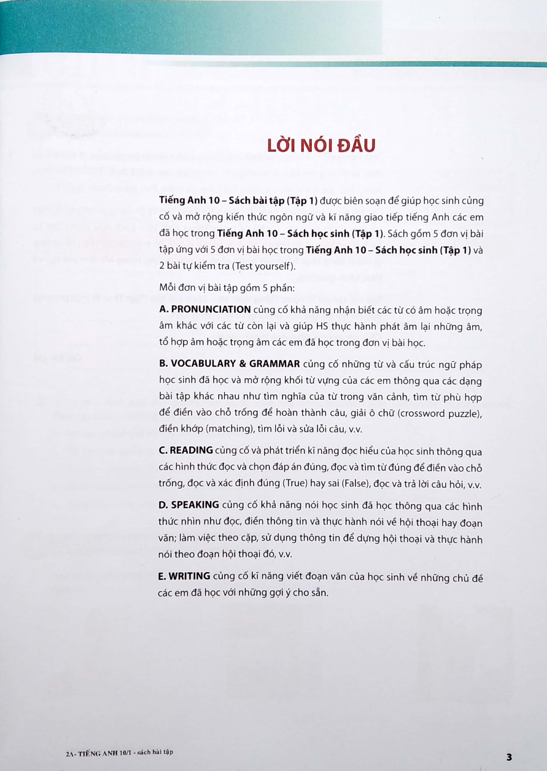 bộ tiếng anh 10 - tập 1 - sách bài tập (2021) - Ảnh 4
