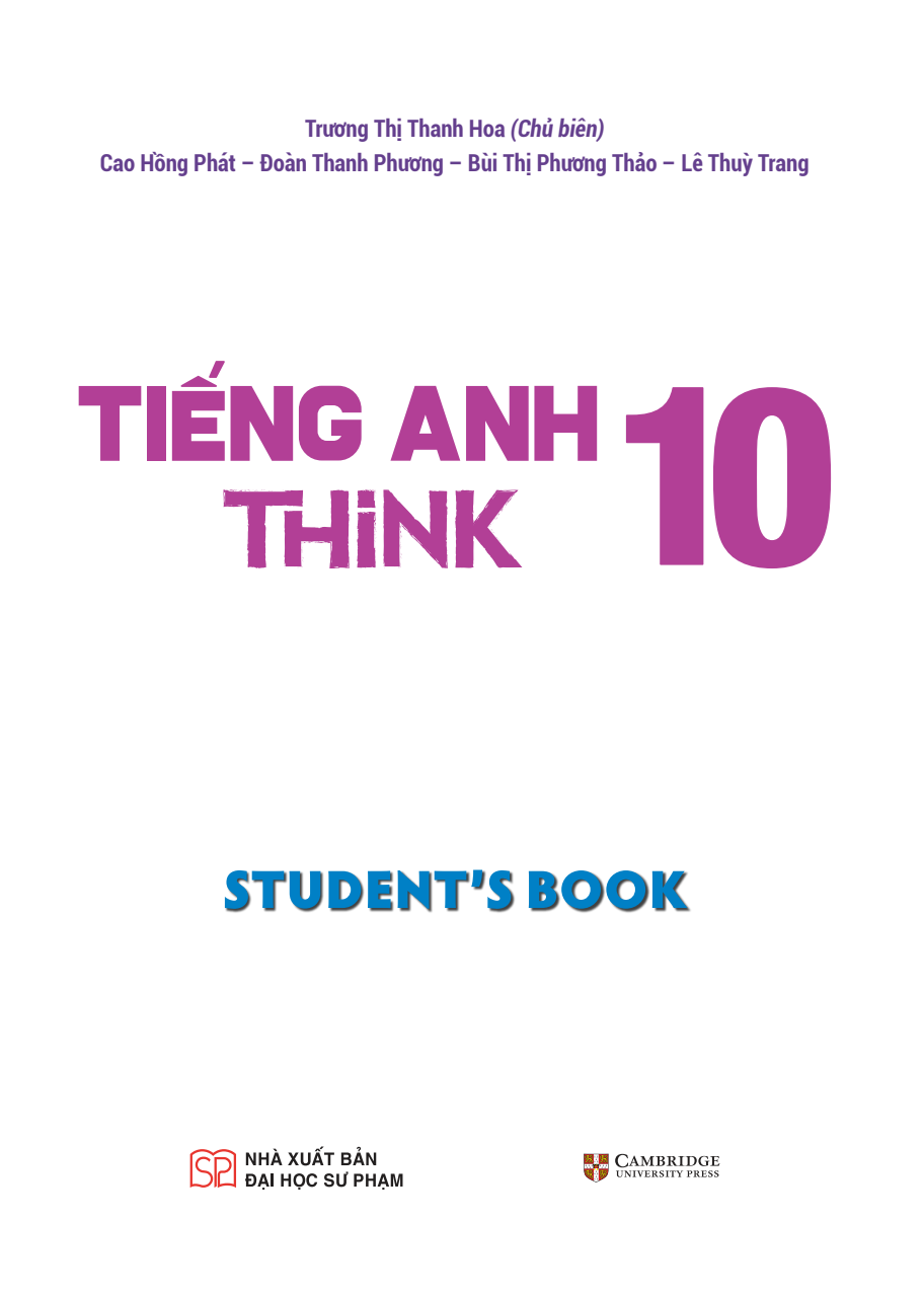 bộ tiếng anh 10 think - workbook - Ảnh 2