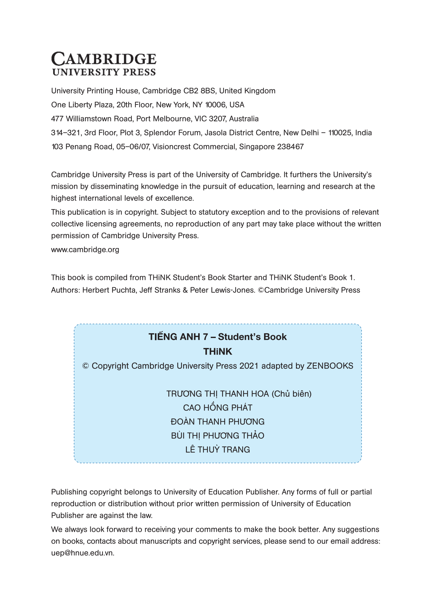 bộ tiếng anh 7 think - workbook - Ảnh 3