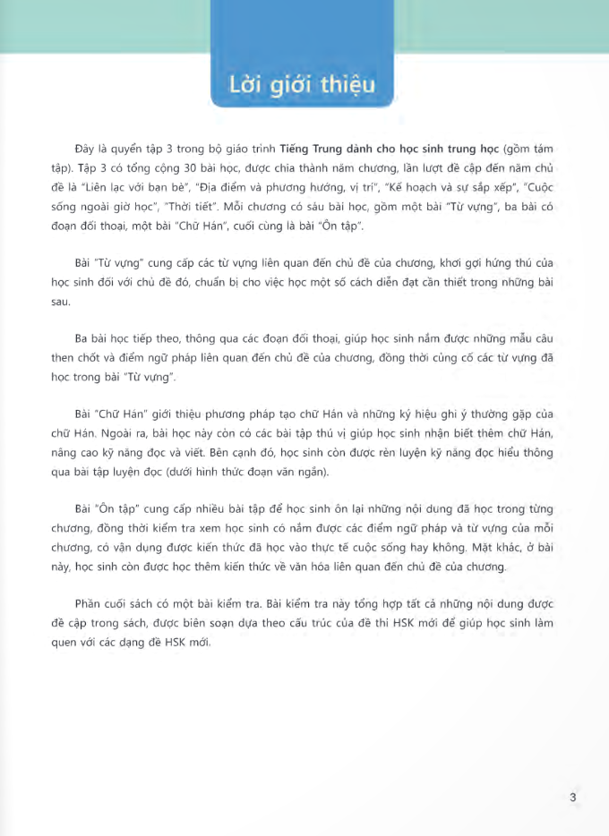 Bộ Tiếng Trung Dành Cho Học Sinh Trung Học - Tập 3 - Ảnh 3