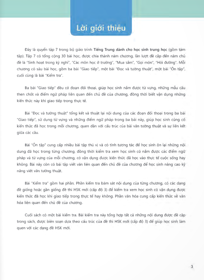 Bộ Tiếng Trung Dành Cho Học Sinh Trung Học - Tập 7 - Ảnh 3