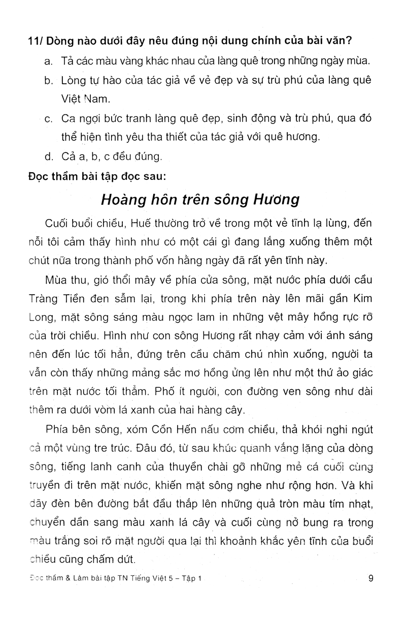 bộ tiếng việt 5 (đọc thầm và làm bài tập trắc nghiệm) - tập 1 - Ảnh 7