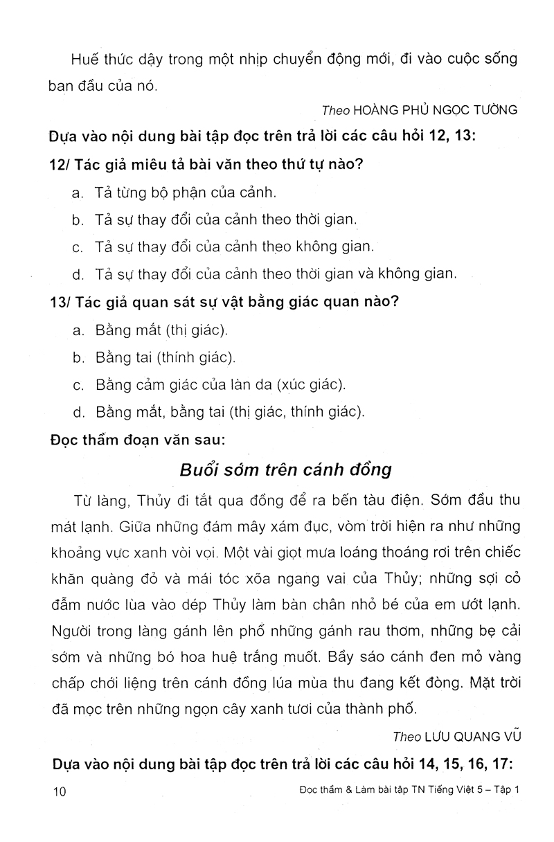 bộ tiếng việt 5 (đọc thầm và làm bài tập trắc nghiệm) - tập 1 - Ảnh 8