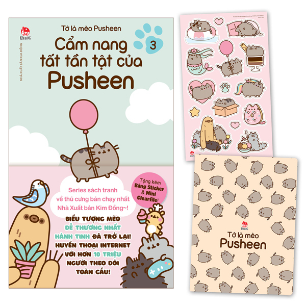 Bộ Tớ Là Mèo Pusheen - Tập 3 - Cẩm Nang Tất Tần Tật Của Pusheen - Tặng Kèm Bảng Sticker + Mini Clearfile