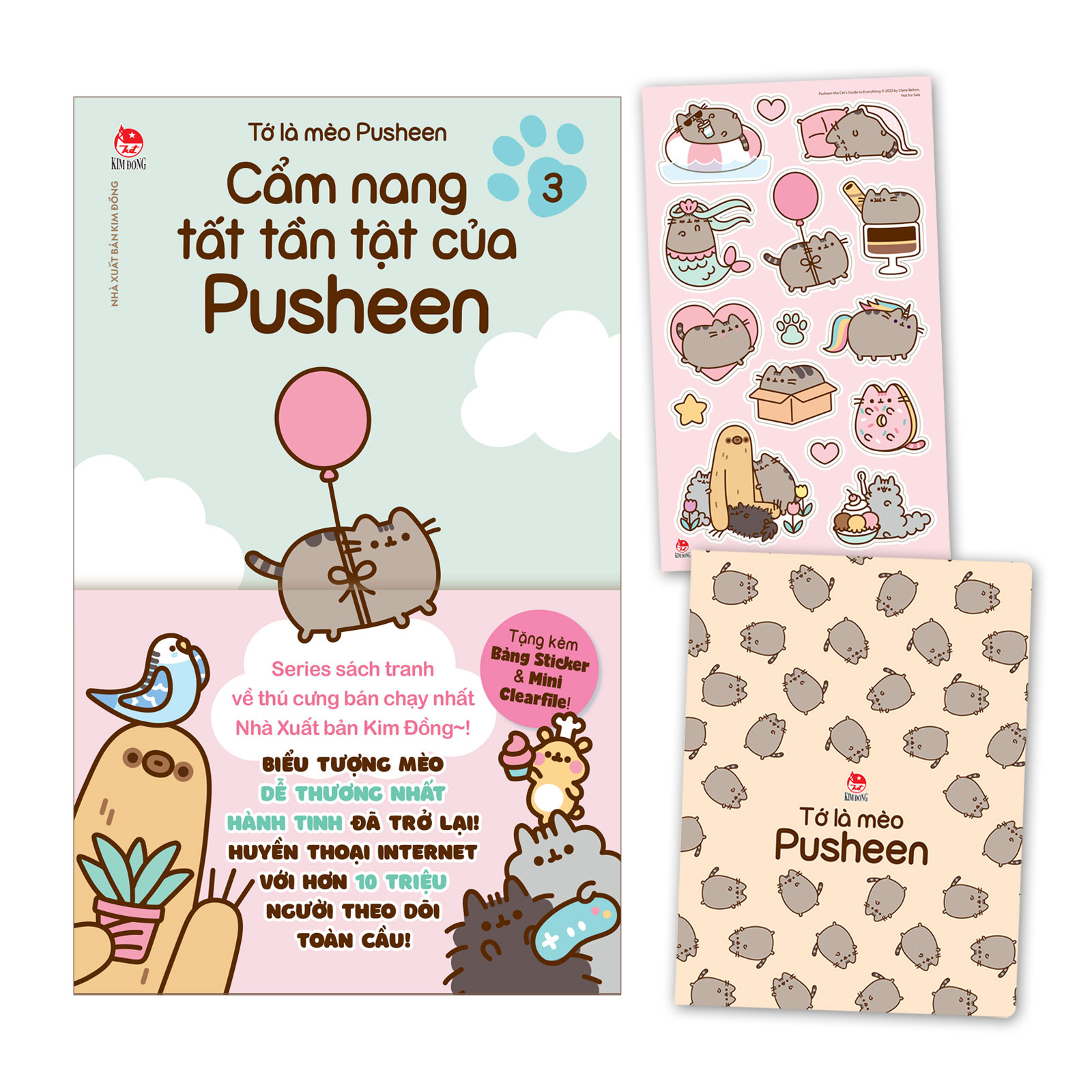 Bộ Tớ Là Mèo Pusheen - Tập 3 - Cẩm Nang Tất Tần Tật Của Pusheen - Tặng Kèm Bảng Sticker + Mini Clearfile - Ảnh 2