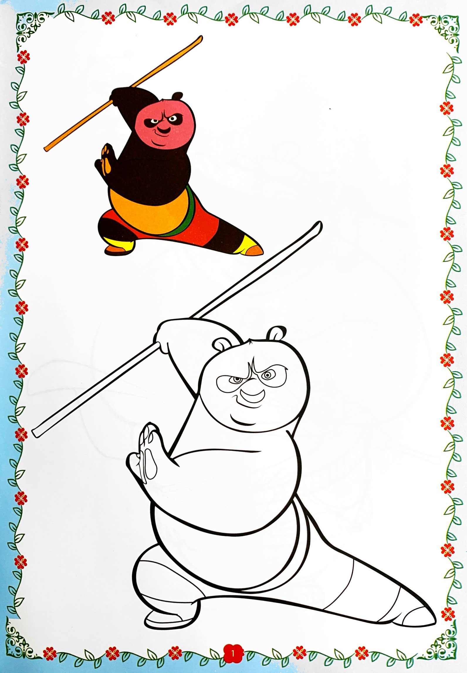 bộ tô màu babies 4 - kungfu panda - Ảnh 3