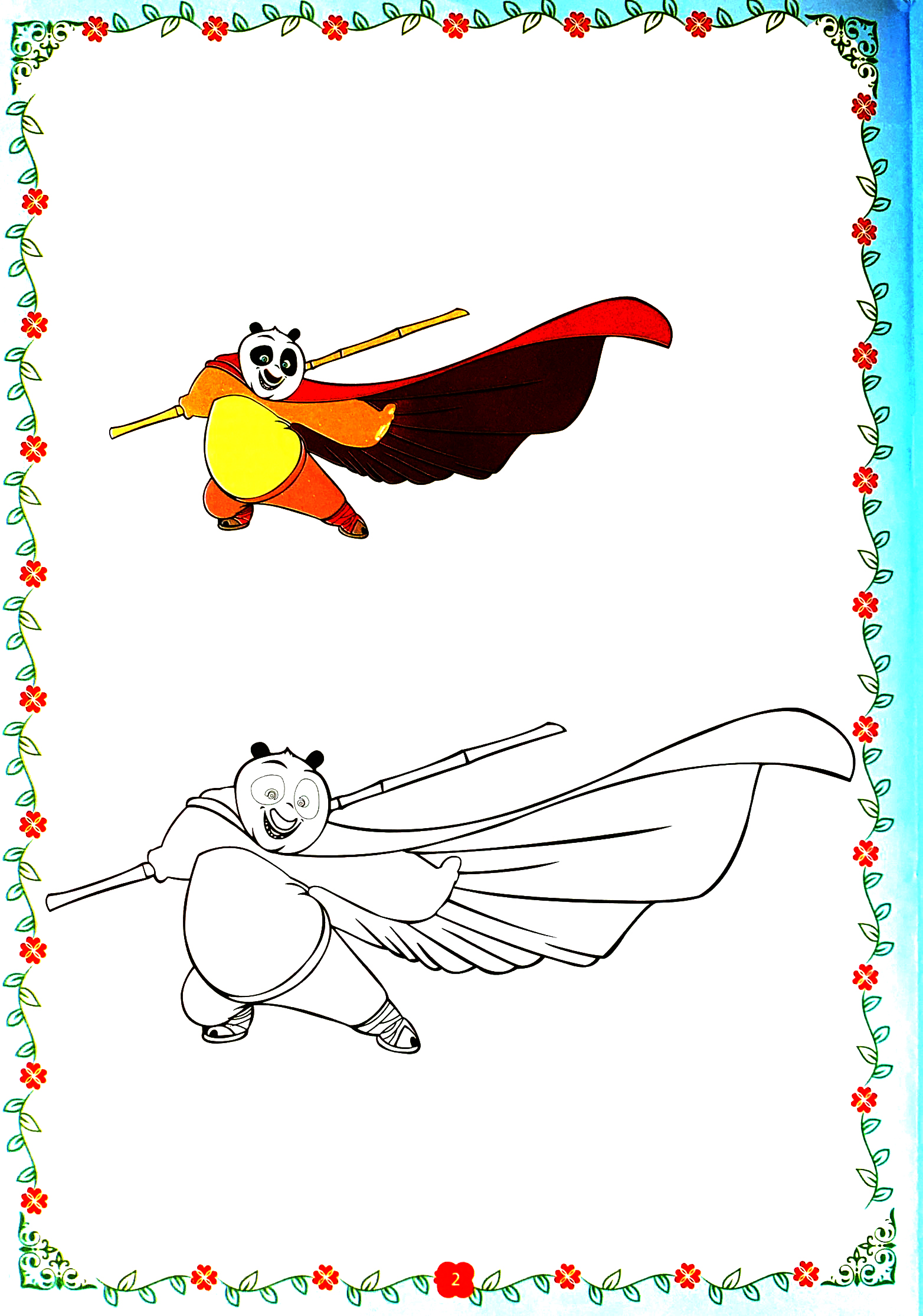 bộ tô màu babies 4 - kungfu panda - Ảnh 4